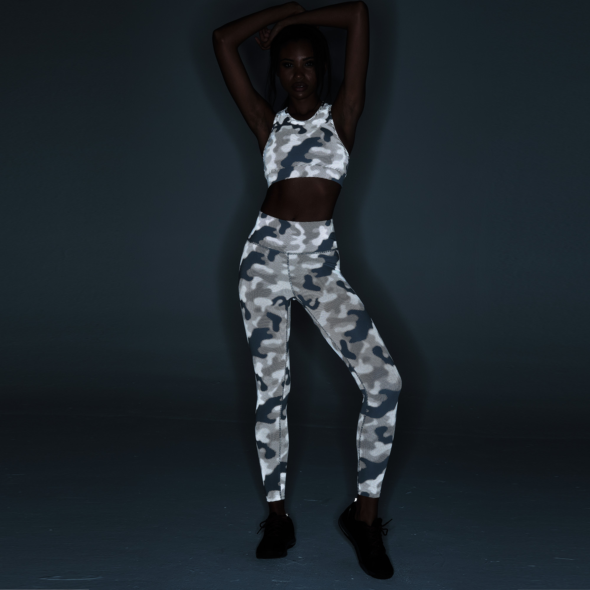 Drop And Give Me Reflective Camo Bra