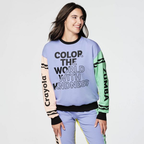Zumba X Crayola Color With Kindness Sweatshirt - Image 7