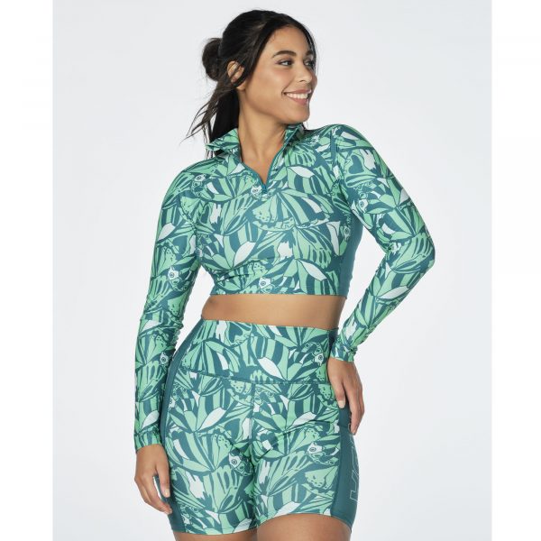Zumba Butterfly Long Sleeve Crop Top - Image 2