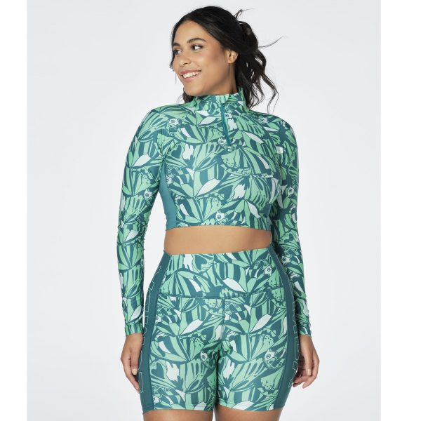 Zumba Butterfly Long Sleeve Crop Top - Image 3
