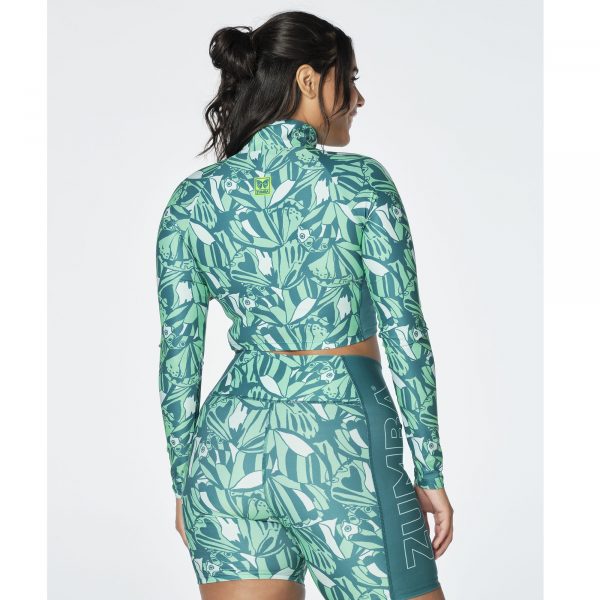 Zumba Butterfly Long Sleeve Crop Top - Image 4