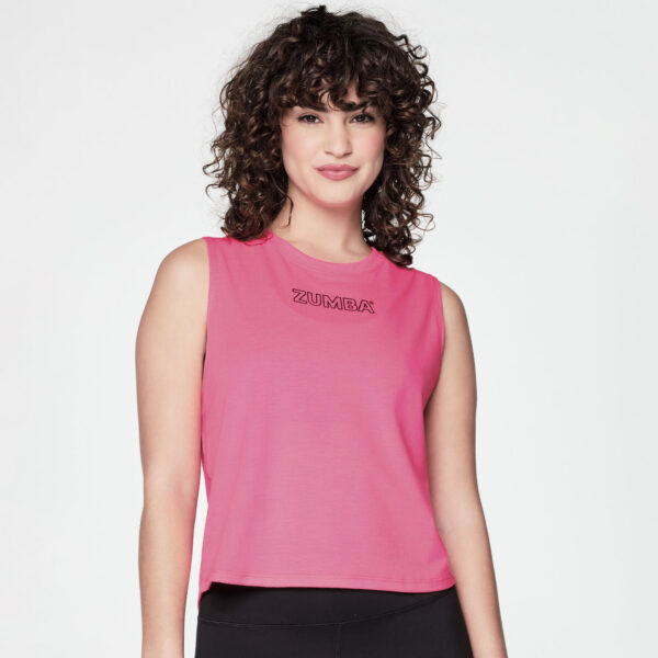 Zumba Bright Loose Crop Tank