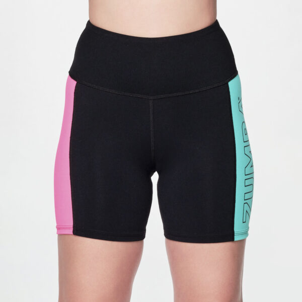 Zumba Beach Party High Waisted Biker Shorts - Image 2