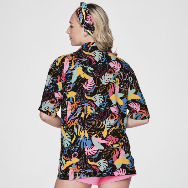 Zumba Palm Party Short Sleeve Button Up - Image 4