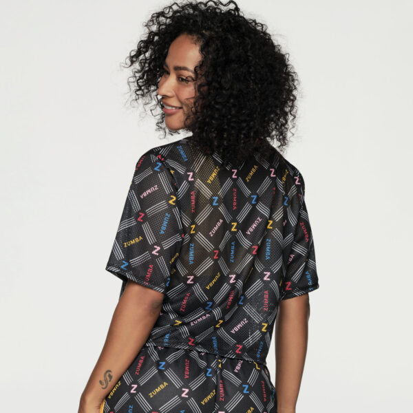 Sport Mode Crop Mesh Baseball Top - Image 3