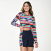 Zumba Sun And Swim Long Sleeve Crop Top