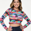 Zumba Sun And Swim Long Sleeve Crop Top - Image 2
