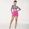 Zumba Sun And Swim Long Sleeve Crop Top - Image 4