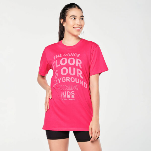 Zumba Kids Crew Neck Tee - Deep Pink - Image 3