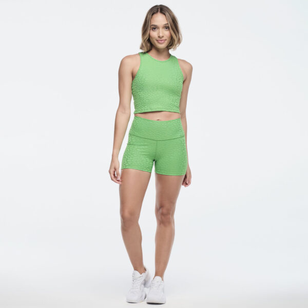 Funscape High Waisted Biker Shorts - Kelly Green - Image 4