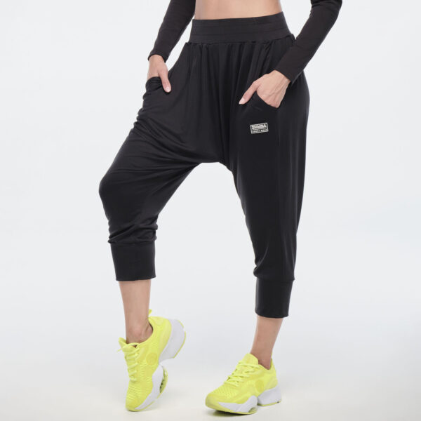 Funscape Harem Crop Pants - Bold Black - Image 2