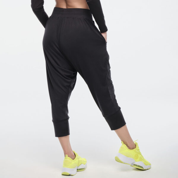 Funscape Harem Crop Pants - Bold Black - Image 3