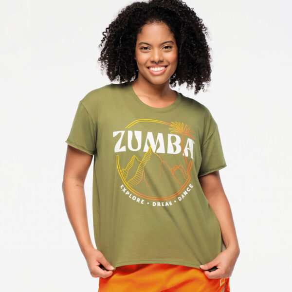 Zumba Explore High Low Crew Neck Top - Image 3