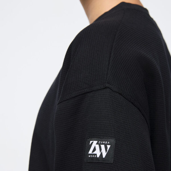 Zumba Haus Oversized Pullover Waffle Sweatshirt - Image 9