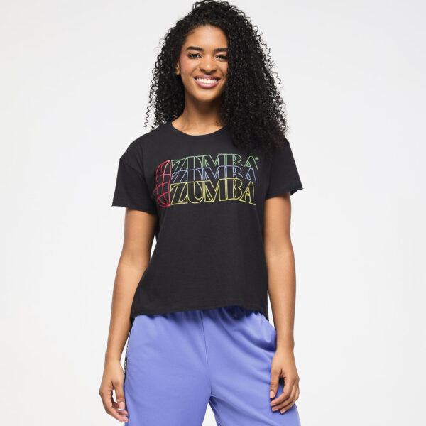Zumba Haus High Low Crew Neck Top