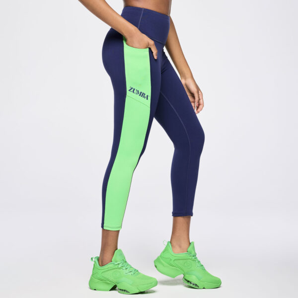 Zumba Out Loud High Rise Crop Leggings With Pockets - Image 2