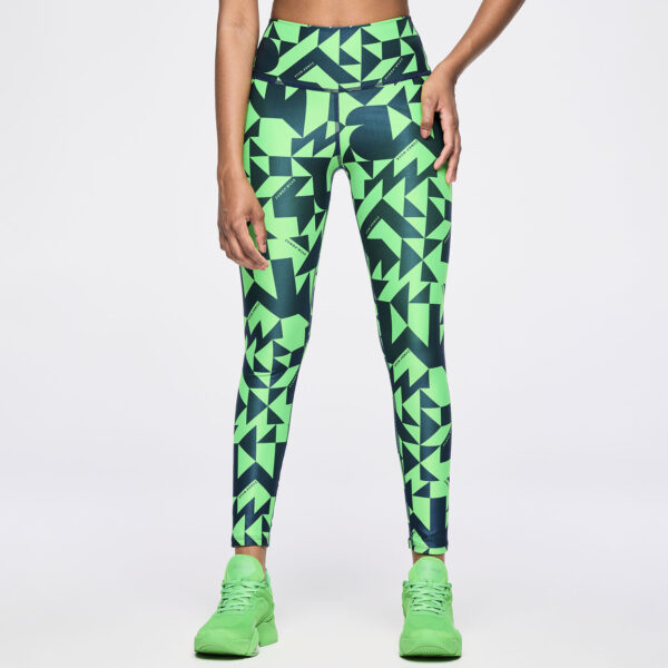 Zumba Out Loud High Waisted Ankle Leggings - Navy/Green