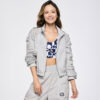Zumba Out Loud Crop Woven Jacket With Ruched Sleeves - Image 2