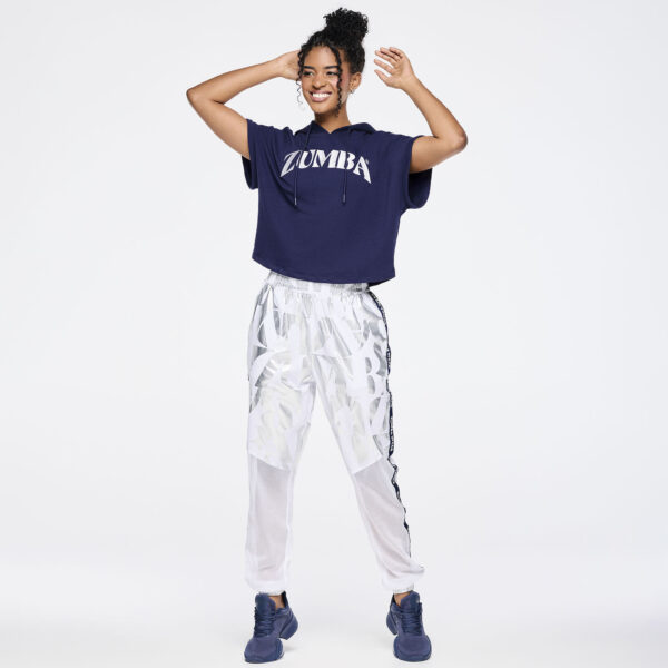 Zumba Out Loud Shorts Sleeve Crop Pullover Hoodie - Image 2
