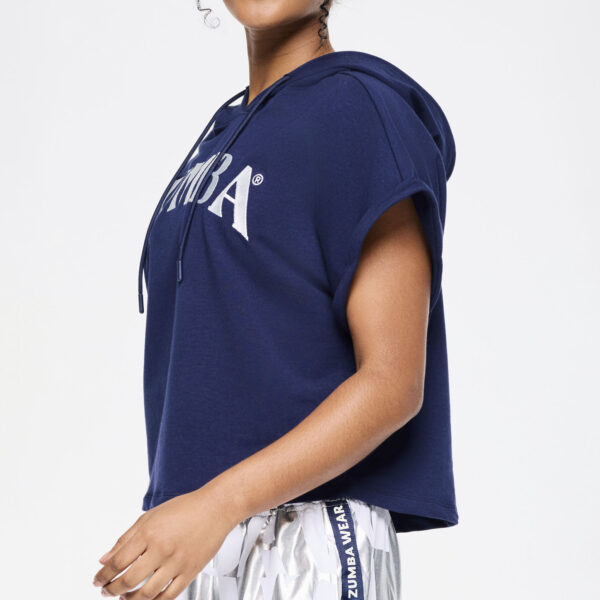 Zumba Out Loud Shorts Sleeve Crop Pullover Hoodie - Image 4