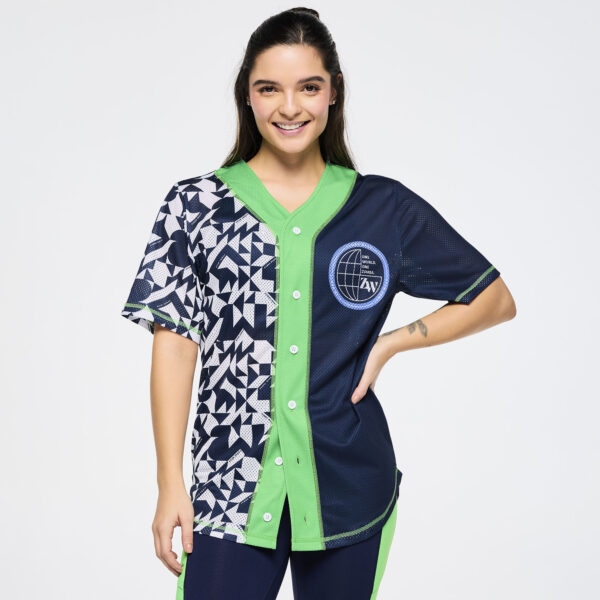 Zumba Out Loud Baseball Button Up Jersey - Image 4