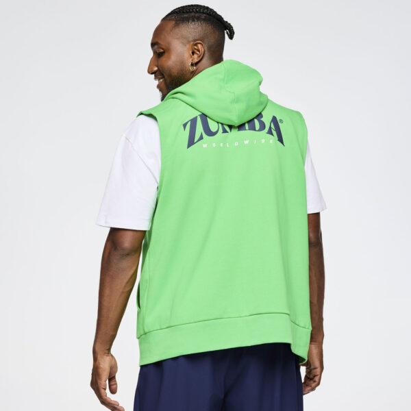 Zumba Out Loud Men's Sleeveless Zip Up Hoodie - Image 4