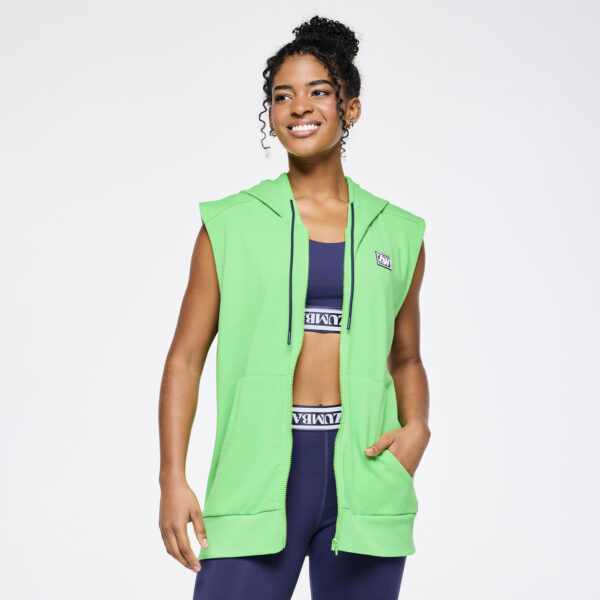 Zumba Out Loud Men's Sleeveless Zip Up Hoodie - Image 6
