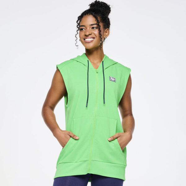 Zumba Out Loud Men's Sleeveless Zip Up Hoodie - Image 7