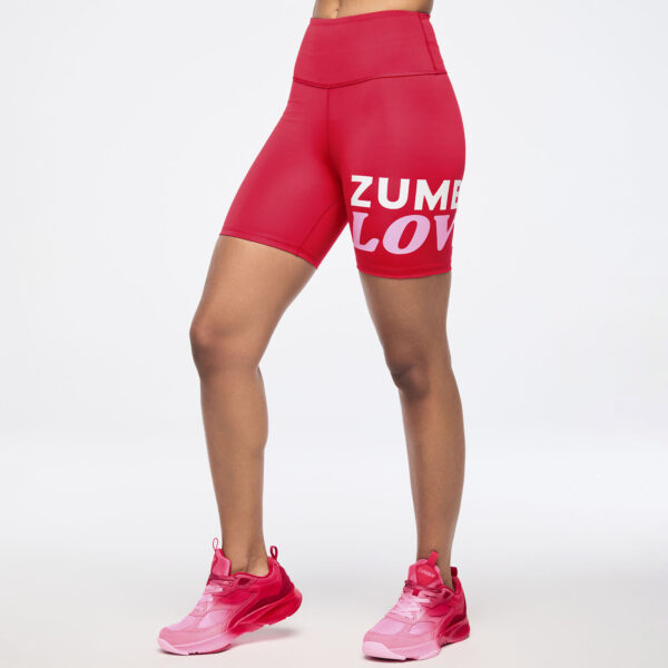Zumba Love High Waisted Biker Shorts - Image 2