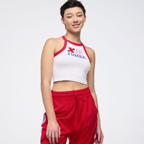Zumba Love High Neck Crop Cami Tank