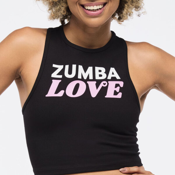 Zumba Love High Neck Mid Crop Tank