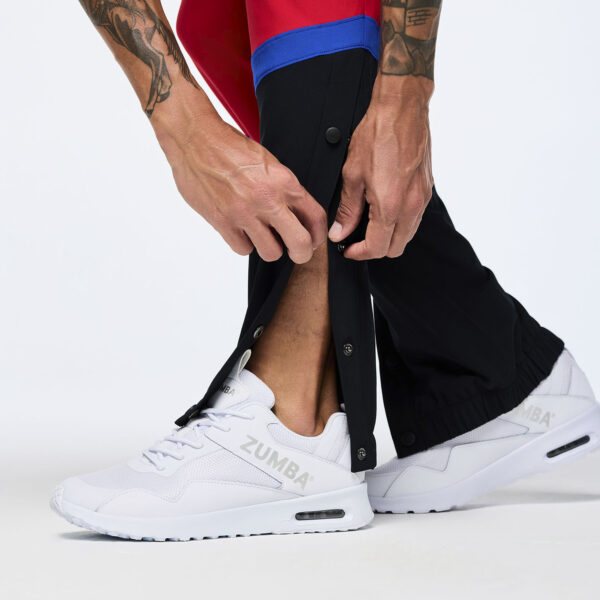 Men's Woven Track Pants With Inserts And Side Snaps - Image 4