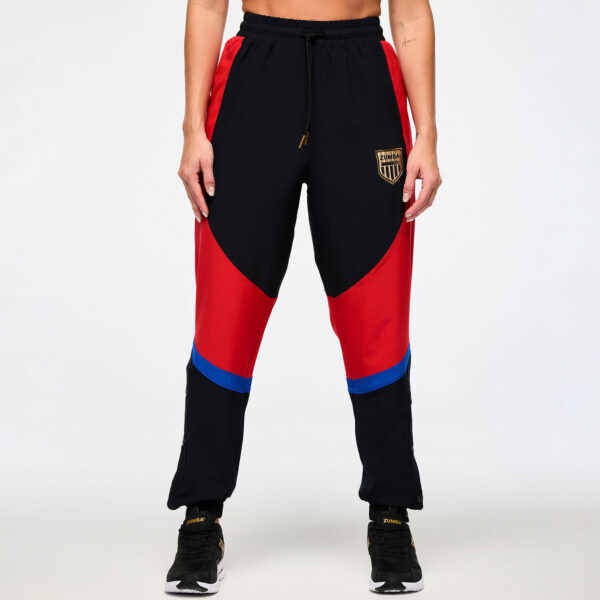 Men's Woven Track Pants With Inserts And Side Snaps - Image 5