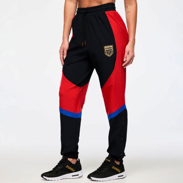 Men's Woven Track Pants With Inserts And Side Snaps - Image 6
