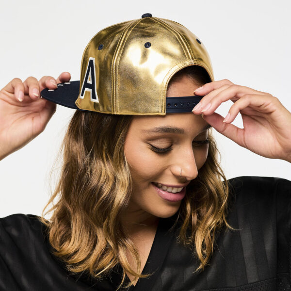 Victory Flat Bill Snapback Hat - Gold - Image 5