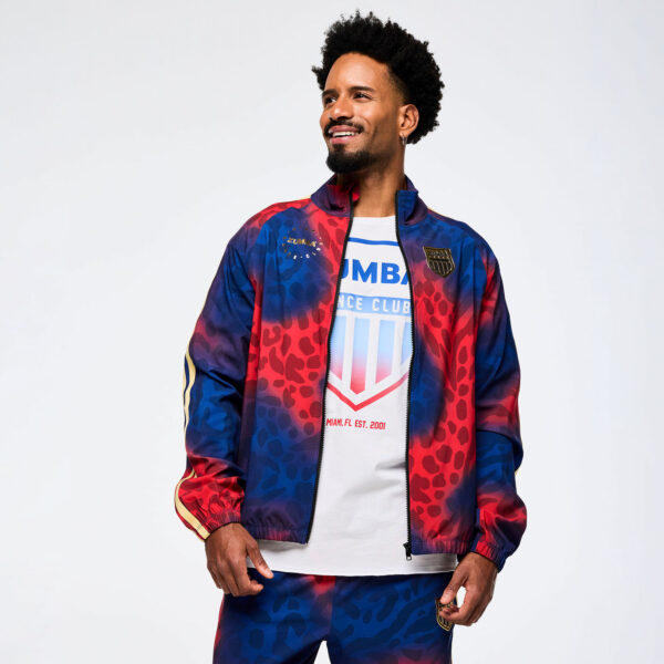 Victory Zip Up Mock Neck Woven Raglan Jacket - Image 5