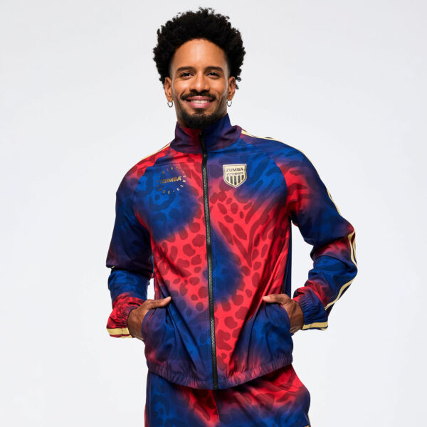 Victory Zip Up Mock Neck Woven Raglan Jacket - Image 6