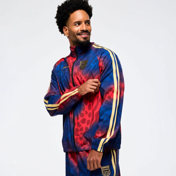 Victory Zip Up Mock Neck Woven Raglan Jacket - Image 7