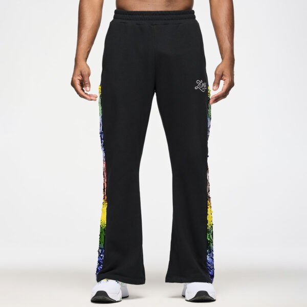 Zumba Wide Leg Sweatpants With Sequin Panels - Image 6