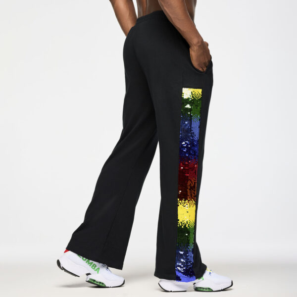 Zumba Wide Leg Sweatpants With Sequin Panels - Image 8
