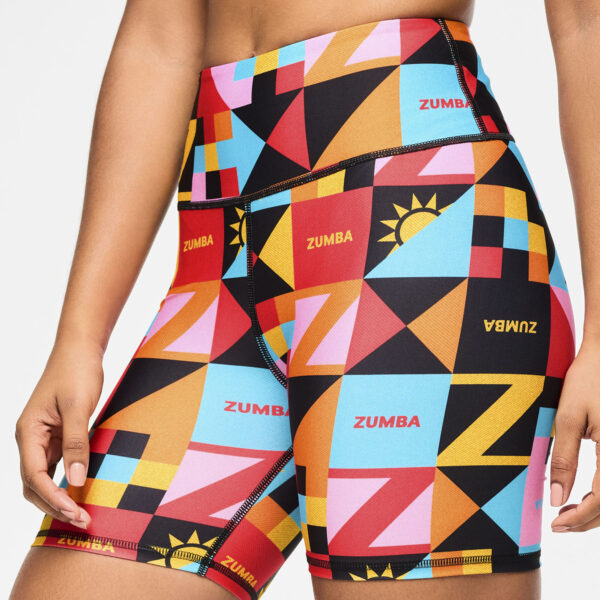 Zumba Rays High Waisted Biker Shorts - Image 2