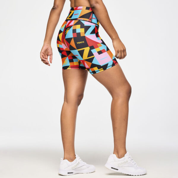 Zumba Rays High Waisted Biker Shorts - Image 3