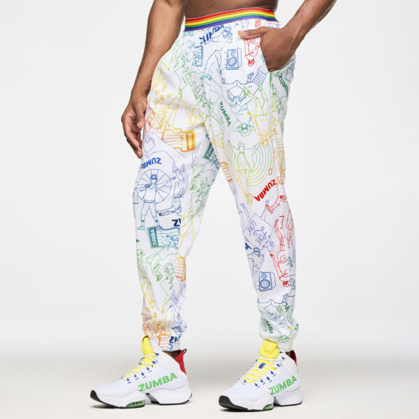 Zumba Elastic Waistband Slouch Woven Pants - Image 2