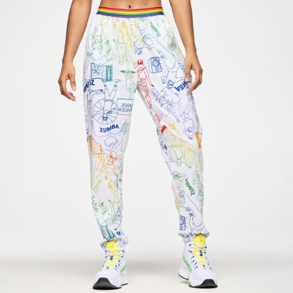 Zumba Elastic Waistband Slouch Woven Pants - Image 4