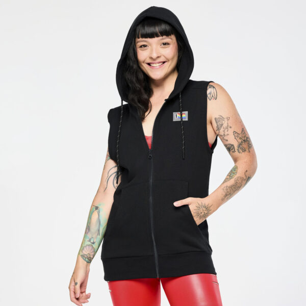 Zumba Men's Sleeveless Zip Up Hoodie - Image 2