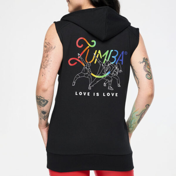 Zumba Men's Sleeveless Zip Up Hoodie - Image 3