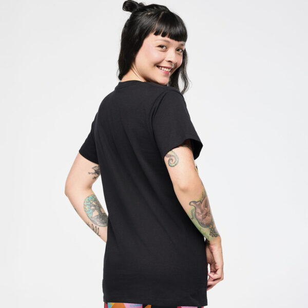 Zumba Rays Crew Neck Tee - Bold Black - Image 4
