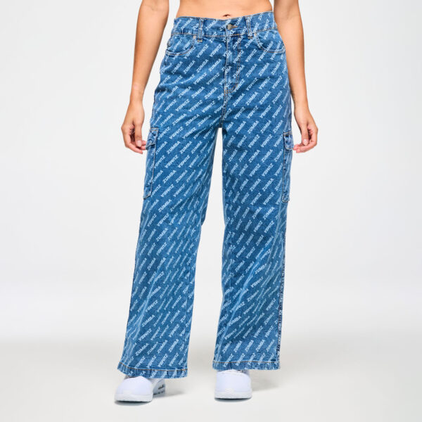 Blue Jean Baggy Denim Cargo Pants - Image 3