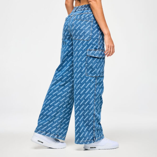 Blue Jean Baggy Denim Cargo Pants - Image 2