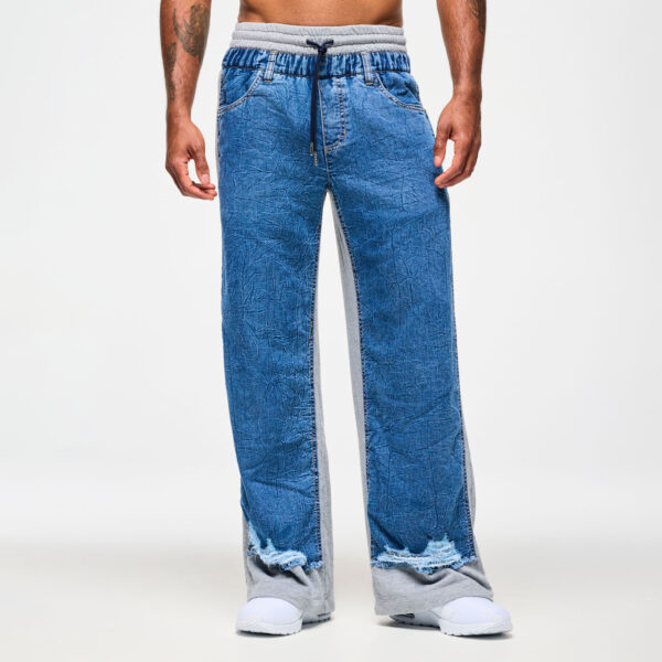 Blue Jean Denim Sweatpants - Image 4